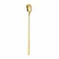Korean style long-handled stainless steel bar spoon, elegant gold cocktail spoon, 23.8cm. - 23cm / Gold