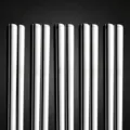 Stainless steel square metal chopsticks variant in polished silver finish, 5 pairs pack. - Silver - No Pattern (304 Steel)