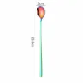 Rainbow stainless steel long handled spoon, cocktail ice spoon and bar spoon, length 23.8cm - 23cm / Colorful