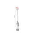 Stainless steel cute cartoon monster fork with furry head, creative tableware, 12.7cm long. - White Forks / White