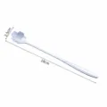 Stainless steel long handle cherry blossom spoon, silver coffee dessert mixing spoon - Long Cherry Blossom / 180mm / Silver