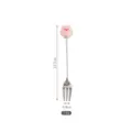 Cute cartoon stainless steel fruit fork with cute plush doll decoration, 12.7cm length. - Pink Rabbit Fork / Pink