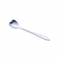 Heart-shaped stainless steel coffee spoon short handle dessert stirring spoon silver. - Short Heart / 125mm / Silver