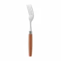 Wooden handle stainless steel dinner fork, elegant kitchen cutlery for western food and steak. - Dinner Fork / Silver
