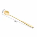 Gold rose long handle spoon coffee dessert stirring spoon elegant floral design tableware - Long Rose / 180mm / Gold