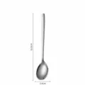 Koreanischer Esslöffel aus Edelstahl 304, 16,6 cm Länge, silberner Suppen- und Dessertlöffel. - 304 Edelstahl - Löffel Nr. 3