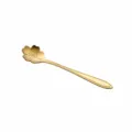 Gold Sakura Spoon Short Stainless Steel Dessert Coffee Stirring Spoon Flower Shaped - Short Cherry Blossom / 125mm / Gold