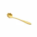 Gold Cosmos Flower Spoon Short Version Stainless Steel Dessert Coffee Stirring Spoon - Short Cosmos / 125mm / Gold