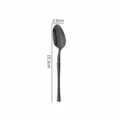 Stainless steel black dessert spoon, elegant waist design, durable table spoon for hotel. - Black Tea Spoon