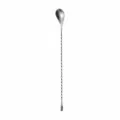 Stainless steel teardrop bar spoon cocktail mixing spoon 30.1cm long bar tool for drinks - Silver