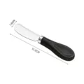 Stainless steel butter knife with black handle, 13.5cm bread jam spreading kitchen tool - Butter Knife / Black