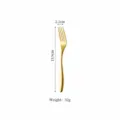 Gold 304 stainless steel dinner fork, elegant brushed finish dining tableware tool. - 15.9x2.1cm / Gold Tea Fork
