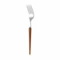 Japanese style stainless steel fork with wooden handle, 20.5cm long, elegant western tableware. - Dinner Fork / Pear Wood Handle