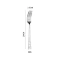 Stainless Steel Ornate Pattern Western Dining Fork 20cm Cutlery Single Piece Variant Art - Dinner Fork / Silver
