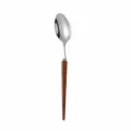 Japanischer Esslöffel aus Edelstahl 304 mit Holzgriff, elegantes Besteck für Tisch. - Dessertlöffel / Birnbaumholz Griff
