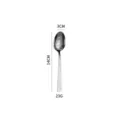 Stainless steel square handle spoon vintage relief pattern kitchen tableware single piece SKU - Tea Spoon / Silver
