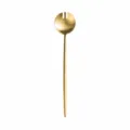 Gold stainless steel salad fork, 29cm long serving fork, modern dining tableware piece. - Salad Fork / Silver