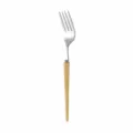 Edelstahl Essgabel mit Holzgriff, 20,5 cm ergonomisches Design für das elegante Abendessen. - Essgabel / Eschenholz Griff