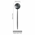 Matte black stainless steel salad spoon, sleek modern serving spoon, 29cm long utensil. - Salad Spoon / Black
