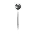 Stainless Steel Salad Fork Matte Black Slender Handle Serving Fork Tableware 29cm - Salad Fork / Black