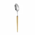 Japanischer 304 Edelstahl Löffel mit Naturholzgriff, 20cm Länge, Essbesteck. - Dessertlöffel / Eschenholz Griff