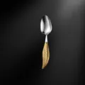 Stainless Steel Spoon Gold Feather Handle Tableware Kitchen Dining Table Elegant Cutlery 1pc - Dinner Spoon / Gold