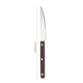 Stainless steel steak knife with wooden texture handle 23.5cm serrated dinner table knife - Steak Knife / Wood Texture