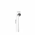 Stainless steel mixing spoon with long handle and gourd shape, 19.5cm length. - 19cm / Silver