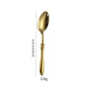 Gold stainless steel dining spoon with solid handle for luxury table use setting - Gold Dining Spoon