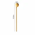 Gold stainless steel straw spoon 21.5cm long handled metal drinking straw for bar use - Gold