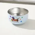 Bol pour Enfant en Acier Inoxydable 304 Mignon Dessin Animé Bol de Riz Anti-Brûlure - Acier inoxydable 304 / Bleu