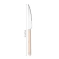 Stainless steel steak knife with light beige handle, serrated blade table knife 23.5cm - Steak Knife / Cream