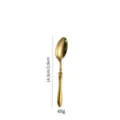 Gold stainless steel dinner spoon with solid handle, elegant tableware for hotel and home dining - Gold Tea Spoon