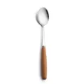 Minimalist stainless steel spoon with natural wood handle for modern dining tableware SKU variant. - No.3 Pointed Spoon / 22cm