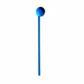 Blue 304 stainless steel straw spoon, 21.5cm long handle metal stirring bar for drinks - Blue
