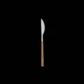 Stainless steel steak knife with wood grain handle, size 22.4x1.7cm, dining tableware. - Silver Steak Knife