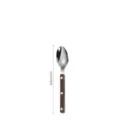 Cuillère en acier inoxydable avec manche ABS effet bois, style français, longueur 15,8 cm. - Cuillère à Thé / Grain de bois