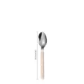 Cuillère à soupe en acier inoxydable avec manche crème et rivets, style français 15,8cm - Cuillère à Thé / Crème