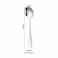 Stainless steel round spoon table cutlery kitchen tool 16.9cm long 4.5cm wide 41g - No. 2 Round Spoon