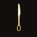 Gold stainless steel dinner knife with hanging hole, 23cm steak knife, elegant tableware. - Silver Steak Knife