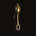 Luxury 304 stainless steel gold spoon with unique stirrup handle design, 20.7cm elegant dinner. - Gold Dining Spoon