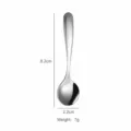 Mini cuillère en acier inoxydable 304, 8.2cm, petite cuillère de dégustation pour la maison. - Cuillère Ronde / Argent