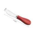 Stainless steel butter knife with red ceramic handle, ideal for bread toast, jam spreading. - Butter Knife / Red