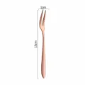 Roségoldene 304 Edelstahl Zweizack Obstgabel, 13cm Kuchen- und Dessertgabel für den Haushalt. - 304 Roségold-Fruchtgabeln / Roségold