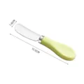 Stainless steel butter knife with pastel green handle for spreading jam, cheese and toast. - Butter Knife / Green