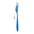 Edelstahl zweizinkige Gabel in blau fuer Obst und Kuchen Dessert Essgeschirr elegant - 304 Blaue Fruchtgabeln / Blau