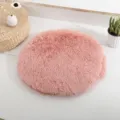Vista dettagliata cuscino peluche rosa per animali, letto morbido gatto e piccolo cane - S: diametro circa 37 cm / Rosa