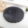 Letto per animali domestici rotondo e soffice grigio scuro per gatti e cani di piccola taglia. - Grigio scuro