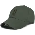 Gorra de béisbol de algodón verde oscuro para hombre, sombrero de sol deportivo outdoor. - Ajustable / Verde