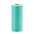 Washable disposable dish towel lazy rag kitchen cleaning non-woven fabric roll green - Red